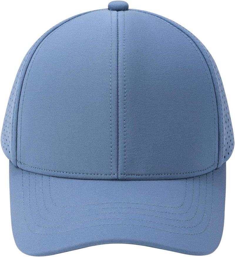 VOBOOM Men Quick Dry Baseball Cap Laser Cut Mesh Ball Curved Brim Snapback Hat - Image 2